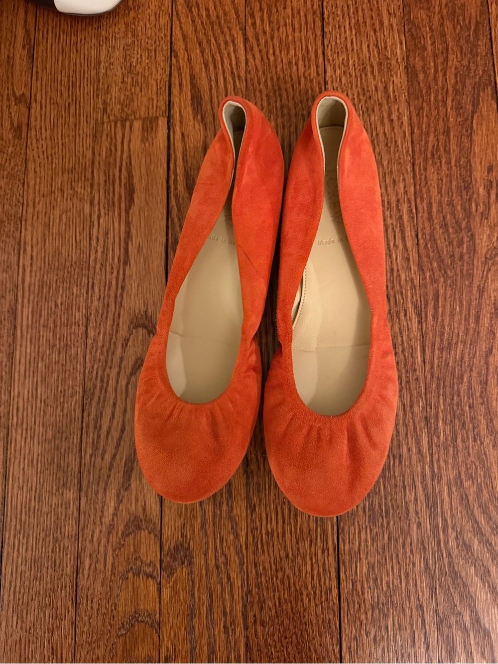 J crew Cece Women’s Suede Ballet Flats in Orange